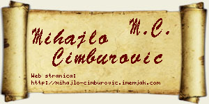 Mihajlo Čimburović vizit kartica
